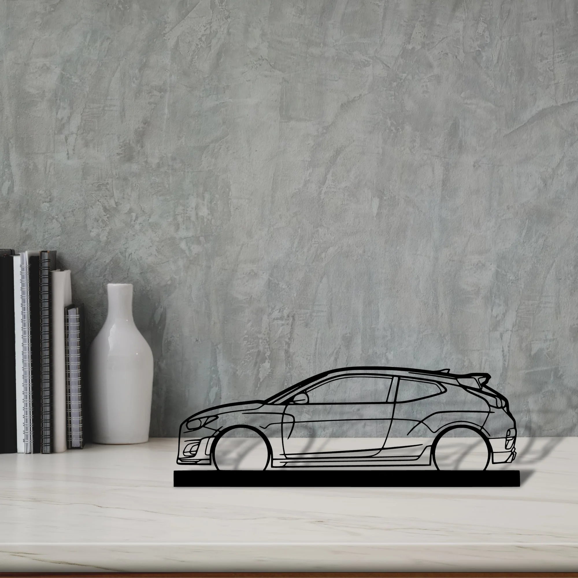 veloster-n Silhouette Metal Art Stand - Aero Silhouette