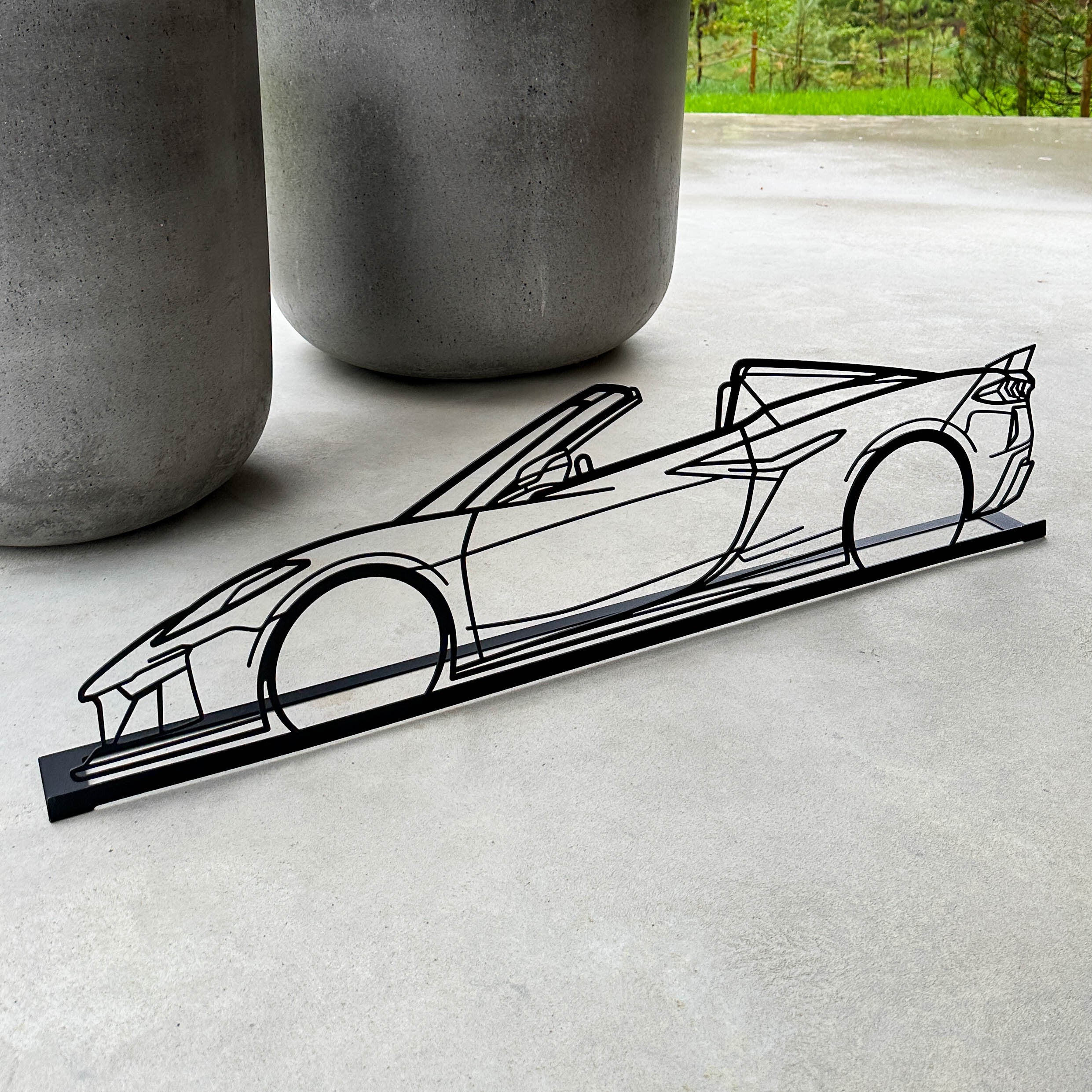Your Custom Car Standing Silhouette Metal Art Service