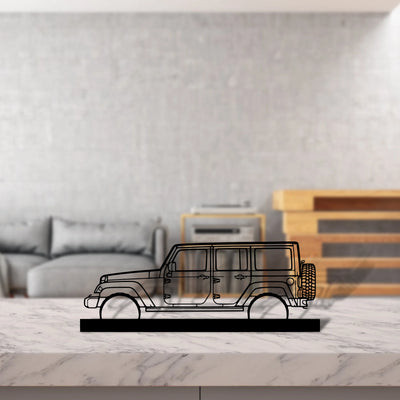 wrangler-2015 Silhouette Metal Art Stand - Aero Silhouette