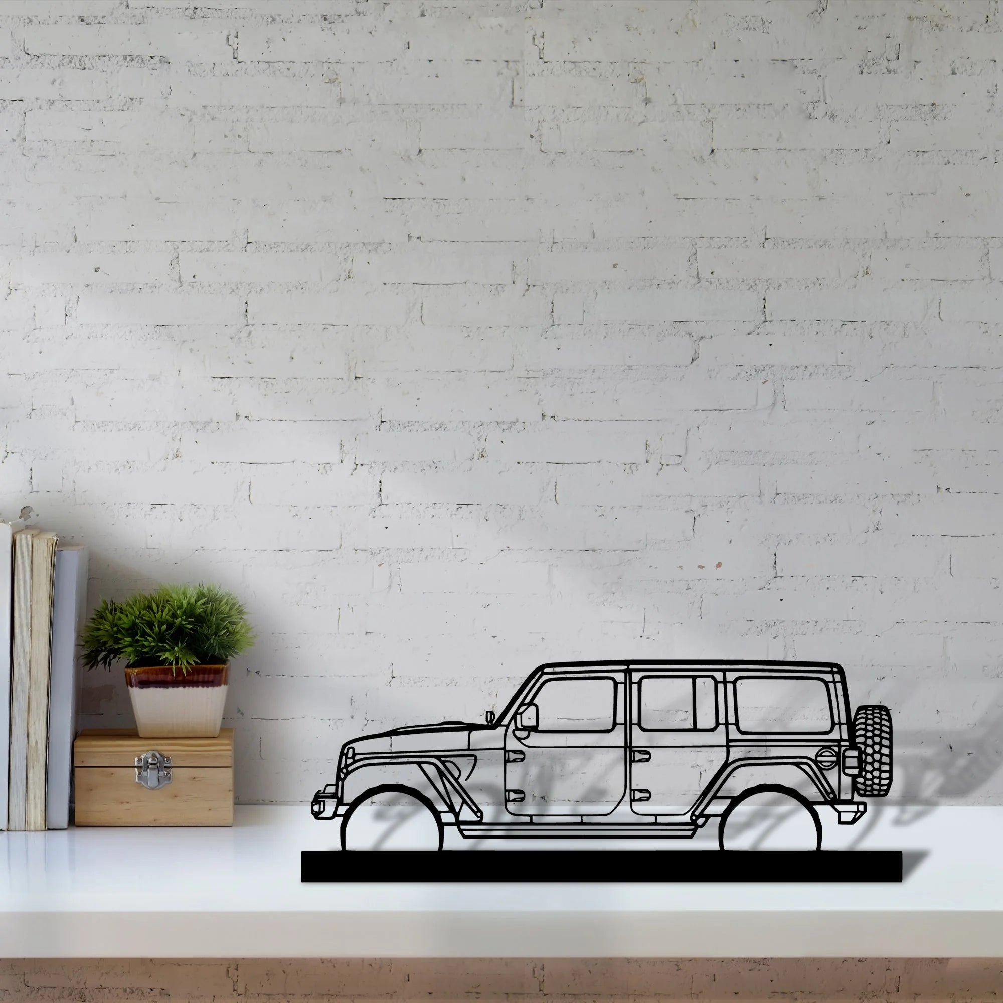 wrangler-2019-2 Silhouette Metal Art Stand - Aero Silhouette