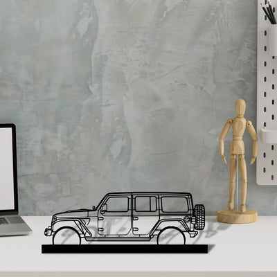 wrangler-2019 Silhouette Metal Art Stand - Aero Silhouette