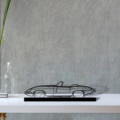 xke-convertible-1967 Silhouette Metal Art Stand - Aero Silhouette