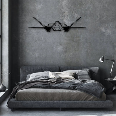 YF-23 Classic Aircraft Silhouette Metal Wall Art - Aviation Hangar Decor
