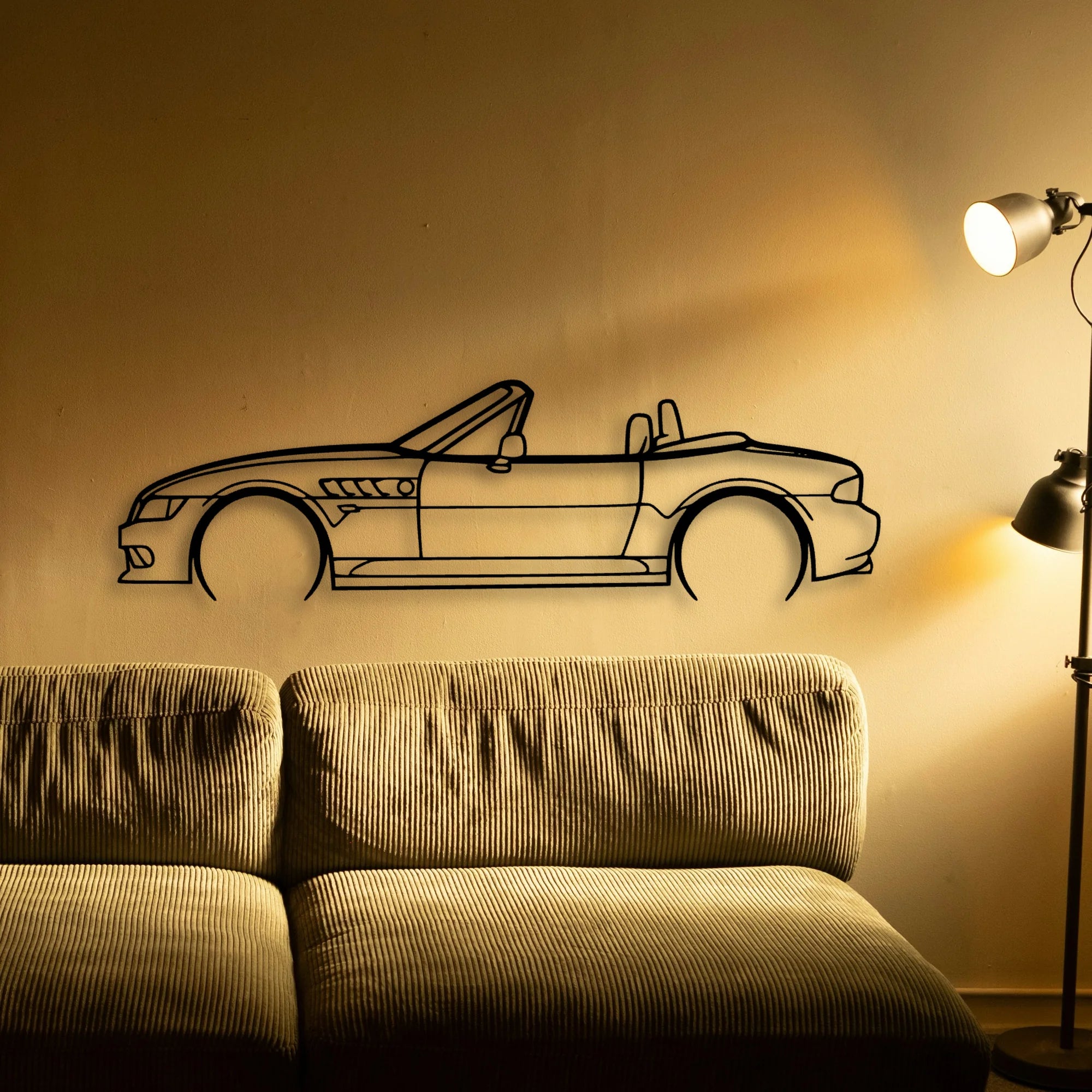 Z3 2 Classic Silhouette Metal Wall Art - Automotive Garage Decor