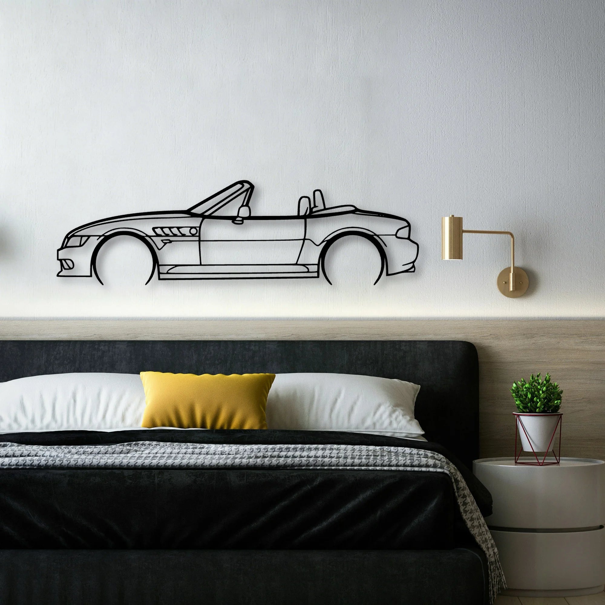 Z3 2 Classic Silhouette Metal Wall Art - Automotive Garage Decor